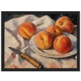thumbnail image 1 of Nawypu  Framed Canvas Wall Art for Living Room Decor, Vintage Meadow with Flowers Painting Wall Art Prints Bedroom Home Bathroom Decor (Peaches on a Plate,, 1 of 4