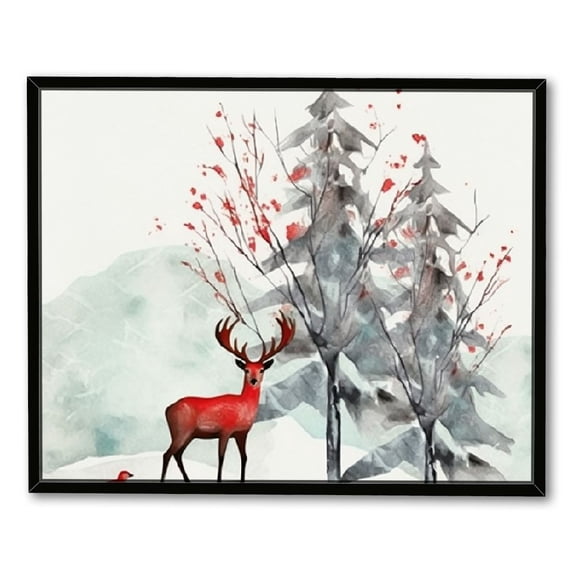 Nawypu Framed Canvas Wall Art Print Believe in Christmas Portfolio Frame - Medium