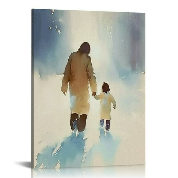 Nawypu Framed Jesus Wall Art Christ Religion Canvas Wall Decor Minimalist Boho Christian Home Pictures Posters Prints Paintings for Living Room Bedroom Church Decorations Ready to Hang