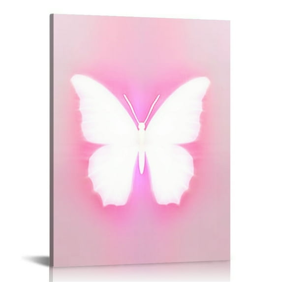 Nawypu Framed Pink Gradient Aura Angel Numbers Canvas Wall Art Aesthetic Spiritual Wall Decor Pictures Trendy Posters for Living Room Bedroom Ready to Hang