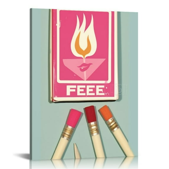 Nawypu Framed Poker Queen Pink Ace Card Lucky You Trendy Retro Canvas Wall Art Print Card Poster Funny Trendy Casino Party Trendy Funky Preppy Theme Wall Decor for Casino Bedroom