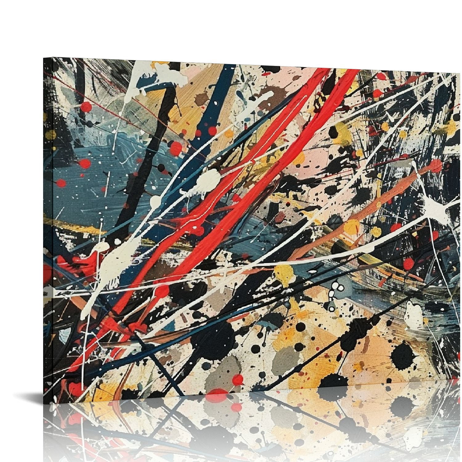 Nawypu Framed Wall Art Colorful Abstract Painting Canvas Wall Art Print ...