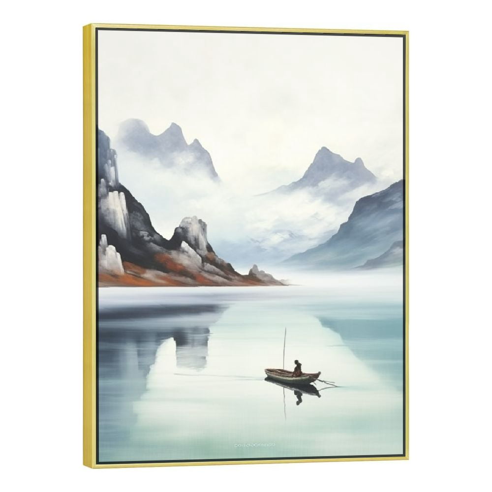 Nawypu Framed Wall Art Print Set Watercolor Mountain Landscape with ...