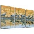 thumbnail image 1 of Nawypu Framed Wall Art Ready to Hang Sandhill Cranes Practicing their Mating Dance near Kearney Nebraska Canvas Print Artwork Wall Art Painting Pictures Wall Décor Modern Poster 12''x16''X3 Panels, 1 of 4