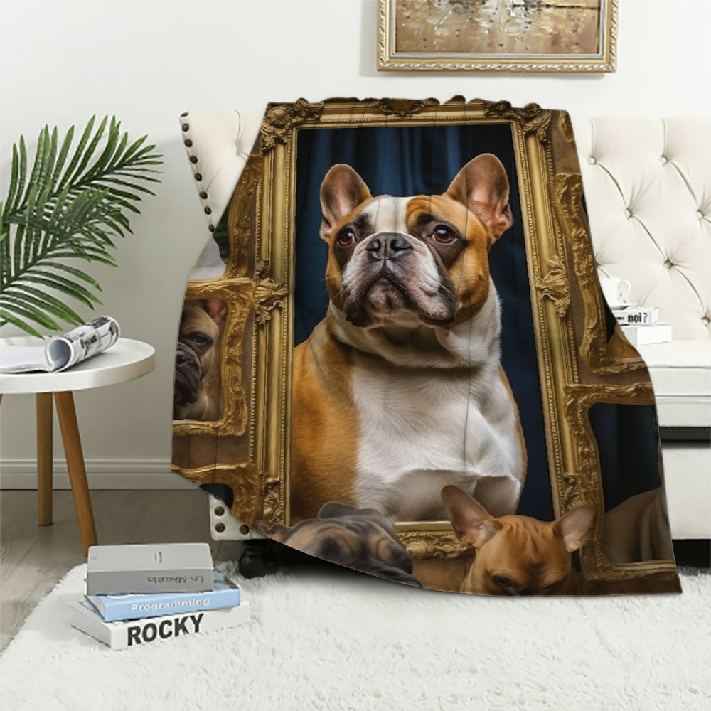Nawypu French Bulldog Blanket for Girls Boys Kids Silky Soft Plush