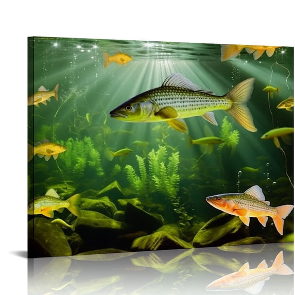 Nawypu Freswater Fish Collection Canvas Wall Art Print Canvas Canvas Wall Art Print Design (Freswater Fish Collection)