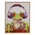 thumbnail image 1 of Nawypu  Frogs are Doing Yoga and Listening to Music Funny Animal Meditate Frog Stretched Frame Wall Art for Kids Room Bedroom Living Room Ready to Hang, 1 of 4