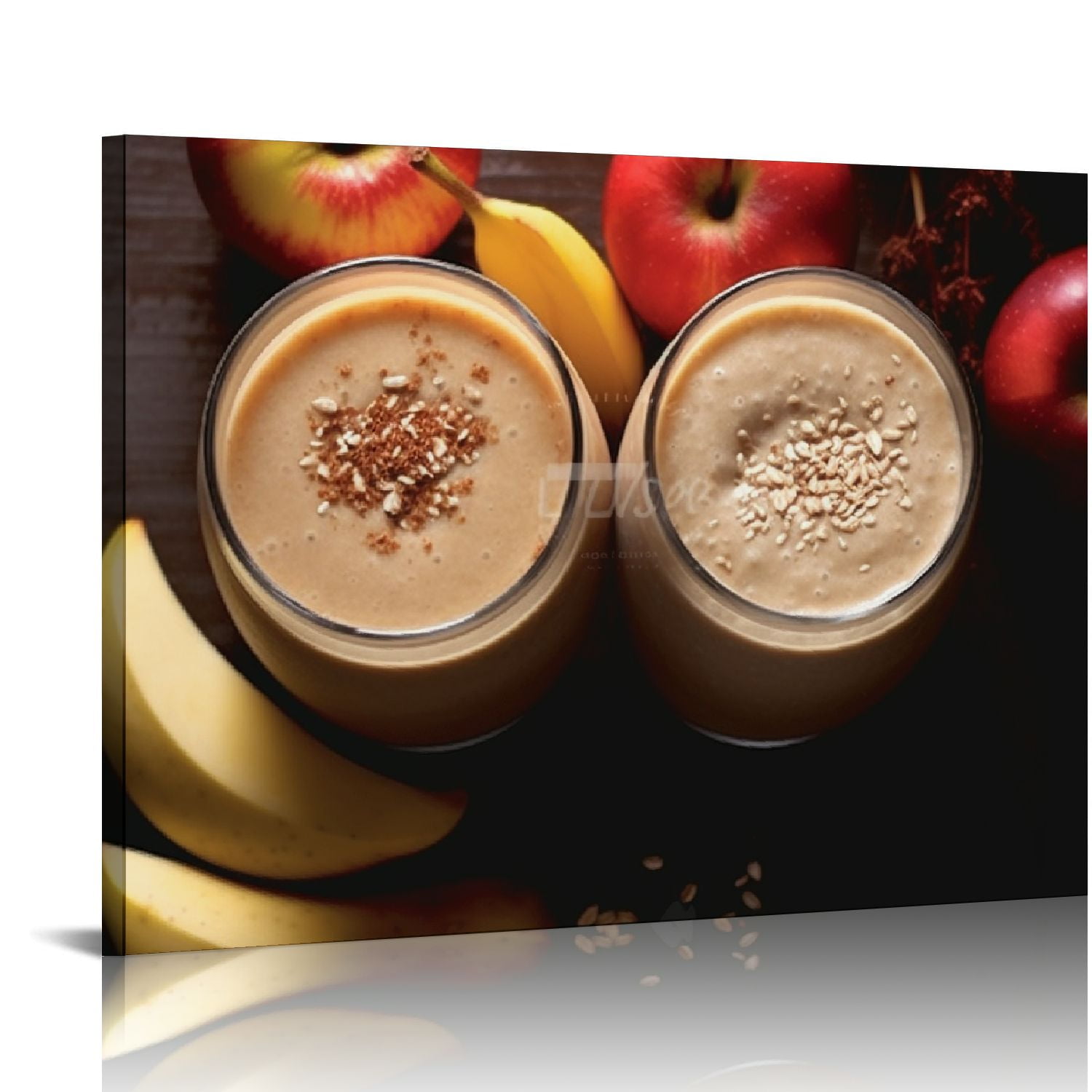 Nawypu Fruit Food Canvas Wall Art Tropical Fruit Smoothies With