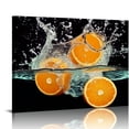 thumbnail image 1 of Nawypu  Fruit Prints Canvas Wall Art Kitchen Decor Fresh Strawberry Orange Kiwi Fruit in Water Pictures Posters Modern Landscape Artwork for Dining Room Living Room Bedroom, 1 of 4