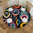 thumbnail image 1 of Nawypu Fun Fractal Round Fitted Tablecloth Elastic Edge Waterproof Oil-Proof Table Cover Stain-Resistant Table Cloth Fits Round Tables, 1 of 7