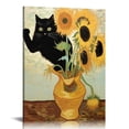 thumbnail image 1 of Black Cat Art Poster Vintage Van Gogh Sunflower Cat Print Canvas Wall Art Cute Animal Room Aesthetic Prints Painting For Home Bedroom Dorm Wall Decor, 1 of 4