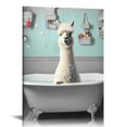 thumbnail image 1 of Nawypu Funny Llama Bathroom Wall Art Alpaca in Bathtub Pictures Wall Decor Black and White Animal Bathroom Sign Canvas Prints Artwork Painting Home Decor for Bathroom Toilet Framed, 1 of 4