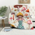 thumbnail image 1 of Nawypu Funny Mushroom Butt Throw Blanket, Fun Cute Sexy Butt 70S 80S Flannel Blankets, Hippie Psychedelic Aesthetic Colorful Unique Cool Soft Blankets for Bed Couch Sofa Colorful Throw, 1 of 6