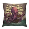 thumbnail image 1 of Nawypu Funny Purple Octopus in Ocean Throw Pillow Covers Pillow Cover Throw Pillow Cases Double Sided Plush Pillow Covers Decorative Throw Pillows Covers for Couch Living Room Bedroom, 1 of 5