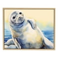 thumbnail image 1 of Nawypu Funny Seal Cub Watercolor Painting Decoration Canvas Art Poster and Wall Art Picture Print Bedroom Decor Posters, 1 of 4