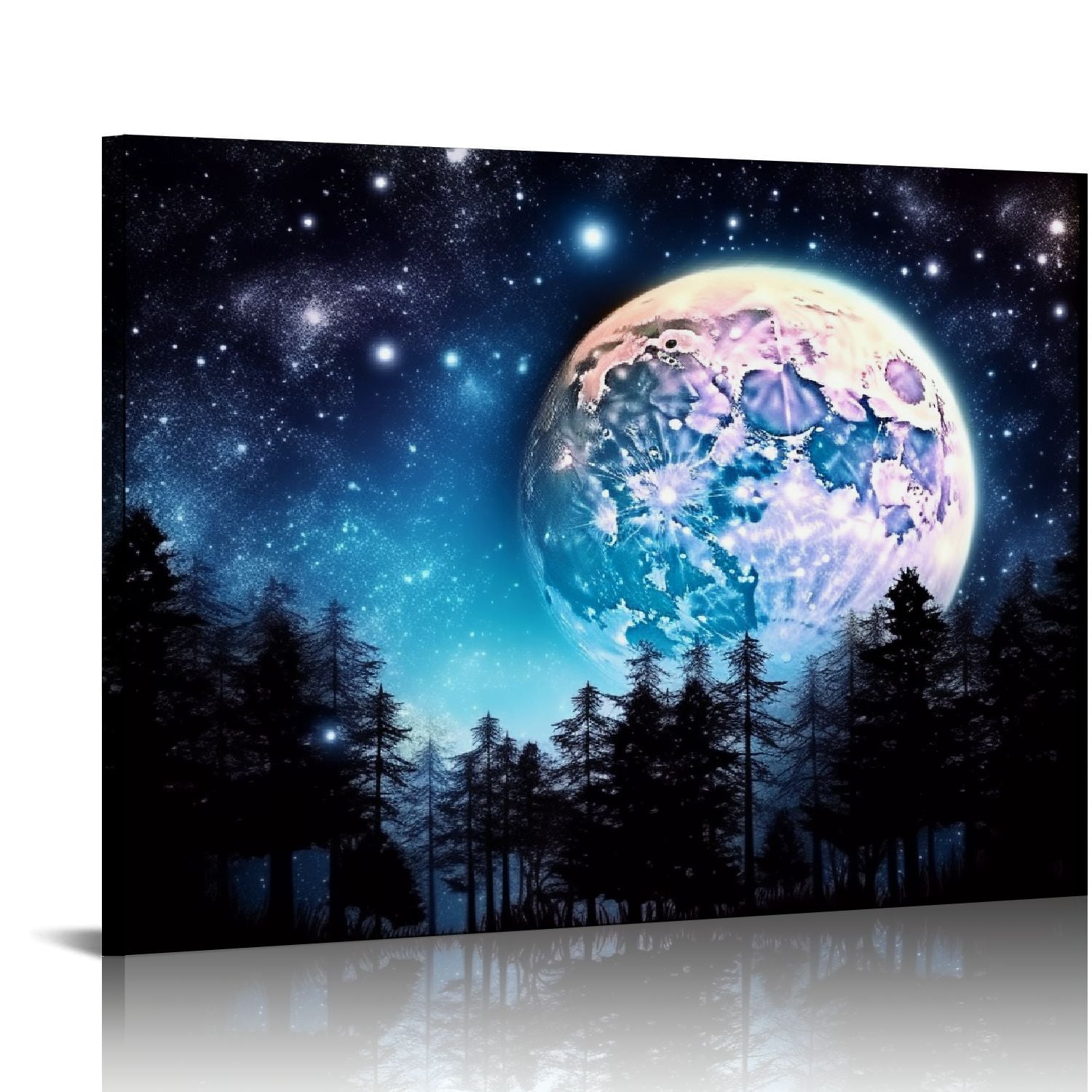 Nawypu Galaxy Wall Decor for Boys Room Canvas Wall Art Colorful Nebula ...