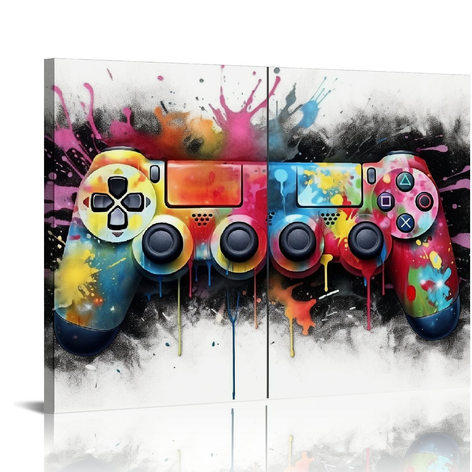 Nawypu Gamer Room Decor Gaming Decor Graffiti Gamepad Painting Video
