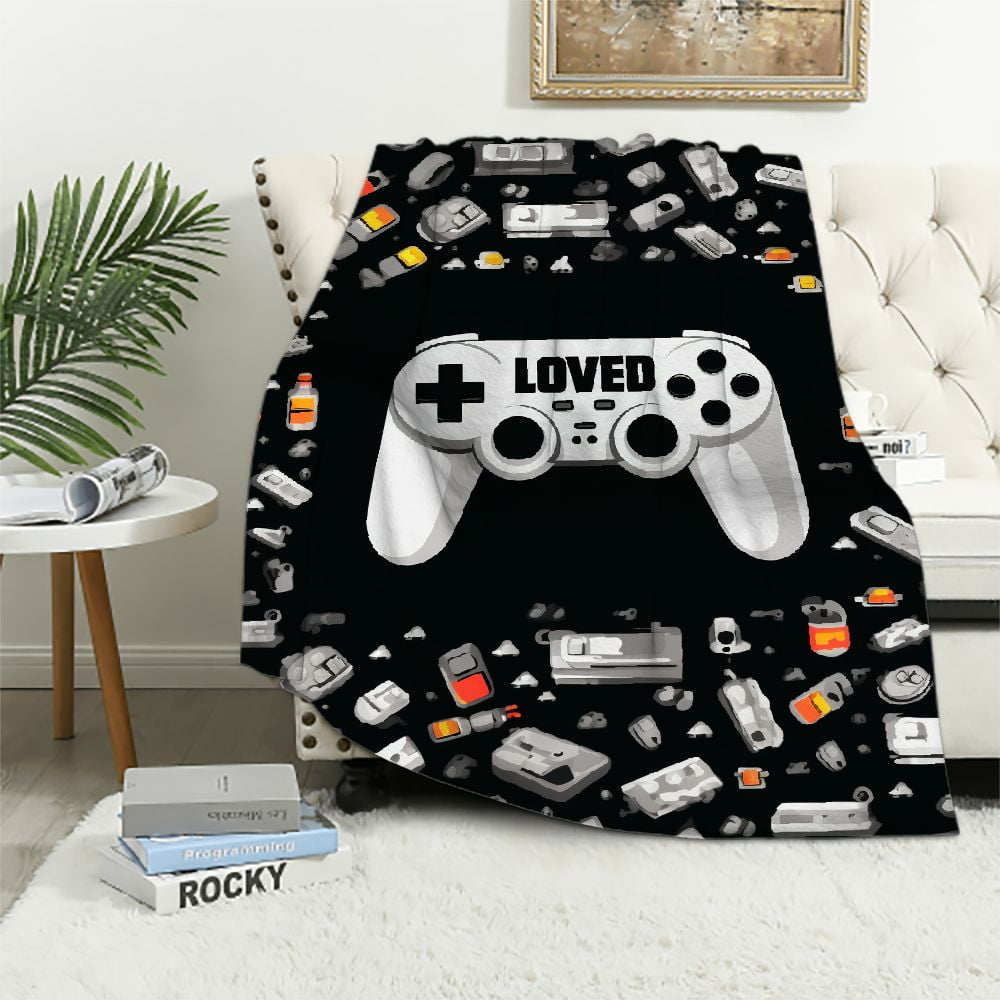 Nawypu Gaming Blanket for Boys Girls, Soft Gamer Throw Blanket, Cozy