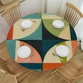 thumbnail image 1 of Nawypu  Geometric Mid Century Modern Round Tablecloth Table Cover Washable Tabletop for Kitchen Dinning Decoration, 1 of 7