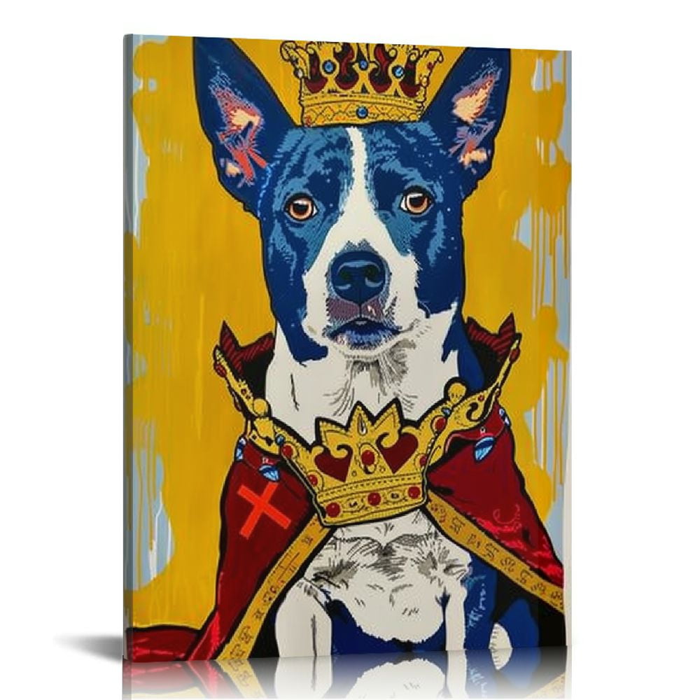 blue dog mardi gras print