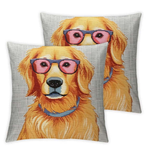 Nawypu Golden Retriever Gifts, Golden Retriever Lover Gifts, Just a Girl Who Loves Golden Retriever, Pillows Cover Case for Sofa Bedroom Couch Office Decor, 2pc 18x18in
