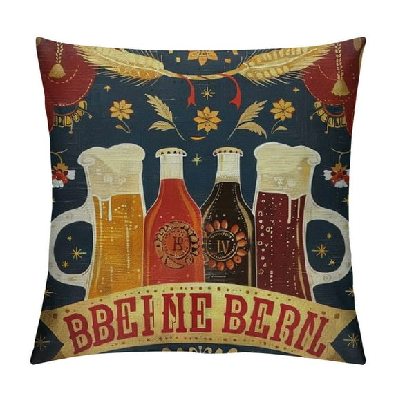 Nawypu Good Beer Throw Pillowcases Vintage Beer Bottles Inspirational Quotes Soft Throw Pillow Covers Cushion Case Living Room Bed Sofa Car Dorm