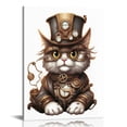 thumbnail image 1 of Nawypu  Good Sir Top Hat Cat with a Mouse and A Monocle Turquoise Painting Canvas Wall Art, 1 of 4