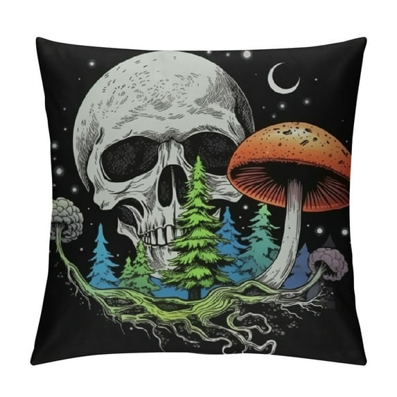 Nawypu Goth Pillows Covers Gothic Pillow Covers, Skull Pillow,Gothic Decor,Tarot Pillow Covers,Goth Throw Pillows,Skull Pillow Covers