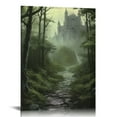thumbnail image 1 of Nawypu Gothic Medieval Style Passage to Mysterious in Forest Wall Art Canvas Print Wooden Frame Abstract Paintings - Wall and Home Decor,, 1 of 4