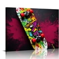 thumbnail image 1 of Nawypu  Graffiti Wall Art for Living Room, Canvas Wall Decor for Bedroom, Skateboard Print Painting above Bed, Stretched and Framed Ready to Hang Artwork, 1 of 4