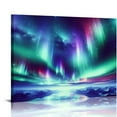 thumbnail image 1 of Nawypu Green Blue Aurora Wall Art Northern Light Canvas Prints on Picture Aurora Borealis Nature Starry Scenery Landscape Painting Modern Wall Decor for Home Bathroom Bedroom,Artwork,Print, 1 of 6