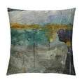 thumbnail image 1 of Nawypu  Green Blue Gold Abstract Art Painting Decorative Throw Pillow Covers Cushion Covers for Bedroom Sofa Living Room, 1 of 5