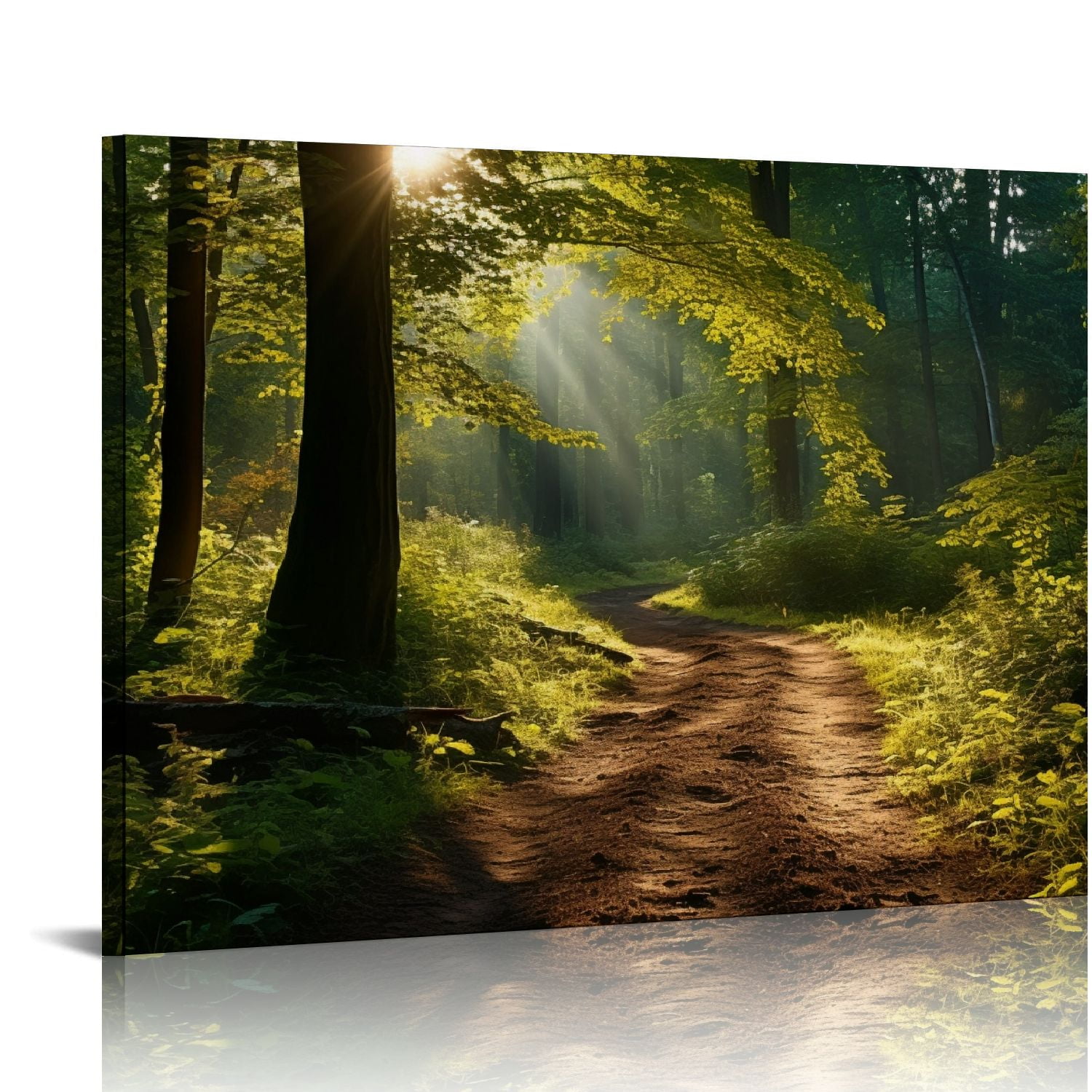 Nawypu Green Nature Wall Art for Living Room Forest Landscape Canvas