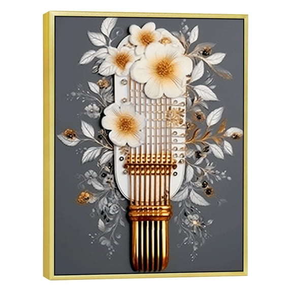 Nawypu Hair Salon Canvas Wall Art Glam Fashion Picture Painting Gold Prints for Beauty Salon Barbershop Wall Decor Ready to Hang (Gold)