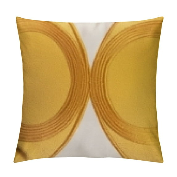 Nawypu Half Moon Accent Boho Tufted Decorative Throw Pillow Cover, Cozy Bohemian Rainbow Design Cotton Canvas Cushion Cover | Tassels Pillow Case Home Decor Mustard Yellow