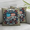 thumbnail image 1 of Nawypu Happy Memorial Day Throw Pillow Cover Sketch of American Patriotic Flags and Country Decorative Square Pillow Case for Home Bedroom Living Room Cushion Cover  2pcs White, 1 of 6