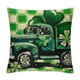 thumbnail image 1 of Nawypu  Happy St. Patrick's Day Pillow Covers Green White Black Buffalo Plaid Farmhouse Truck Lucky Clover Hello Shamrocks Decorations Throw Pillows Spring Cushion Covers Couch, 1 of 5