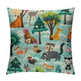 thumbnail image 1 of Nawypu Hedgehog Raccoon Fox Rabbit Owl Bat Pillow Case Decorative Throw Pillow Covers Square Cushion Covers Modern Farmhouse Pillowcase for Bed Sofa Car Chair Home Decor, 1 of 5