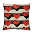 thumbnail image 1 of Nawypu  Hello Valentine's Day Red Heart Decorative Throw Pillow Covers, Love Forever Black White Stripes Arrow Porch Outdoor Home Decor, Anniversary Wedding Farmhouse Couch Cushion Case, 1 of 5