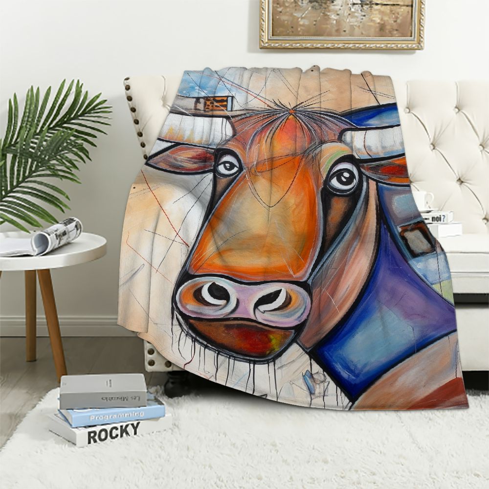 Nawypu Highland Cow Blanket, Highland Cow Gifts for Women Men, Cozy