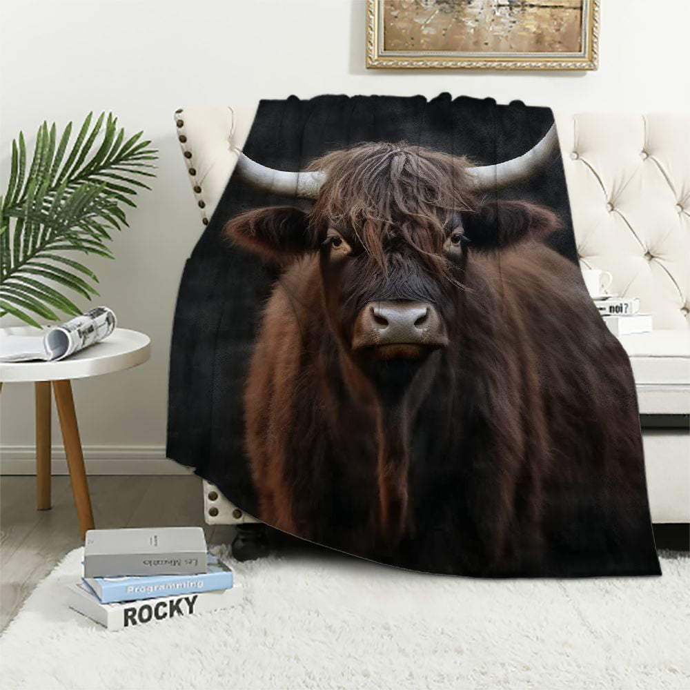 Nawypu Highland Cow Blanket Super Soft Warm Highland Cow Throw Blanket ...