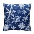 thumbnail image 1 of Nawypu  Holiday Throw Pillow Covers , Decorative Pillow Cases Bed Sofa Couch, Christmas Winter Accent Decor Cushion Bedroom Living Room, Square Euro Sham Covers, Snowflake Blue, 1 of 5