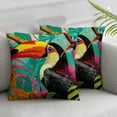 thumbnail image 1 of Jiayy Home Decor Pillow Cases Tropical Parrot Toucan with Leaves and Hibiscus Flowers,Standard Throw Cushion Cover for Bed Couch Sofa Office Decor 2 pcs, 1 of 6