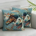 thumbnail image 1 of CMMY Horse Pillow,Horse Pillow Covers, Horse Pillow for Girls,Horse Decor Cushion Cover for Bedroom Girls Room,Horse Room Decor,Horse Decor for Girls Room(Blue),Set of 2, 1 of 6