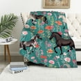 thumbnail image 1 of Nawypu Horse Throw Blankets for Bed, Funny Cut Warm Lightweight Flannel Blanket, Anti-Pilling Soft Cozy Bed Blankets, Birthday Gifts for Baby Kids Cat, 1 of 6