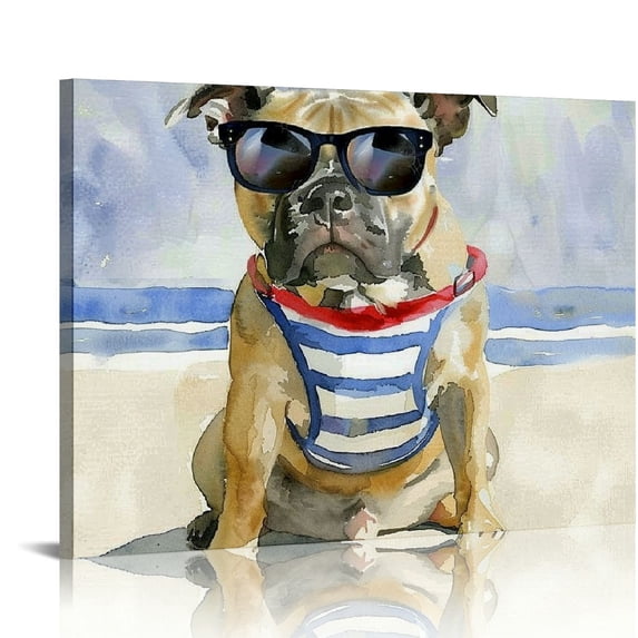 Nawypu 'Hot Dog I' by Grace Popp, Canvas Wall Art, 18"x18"