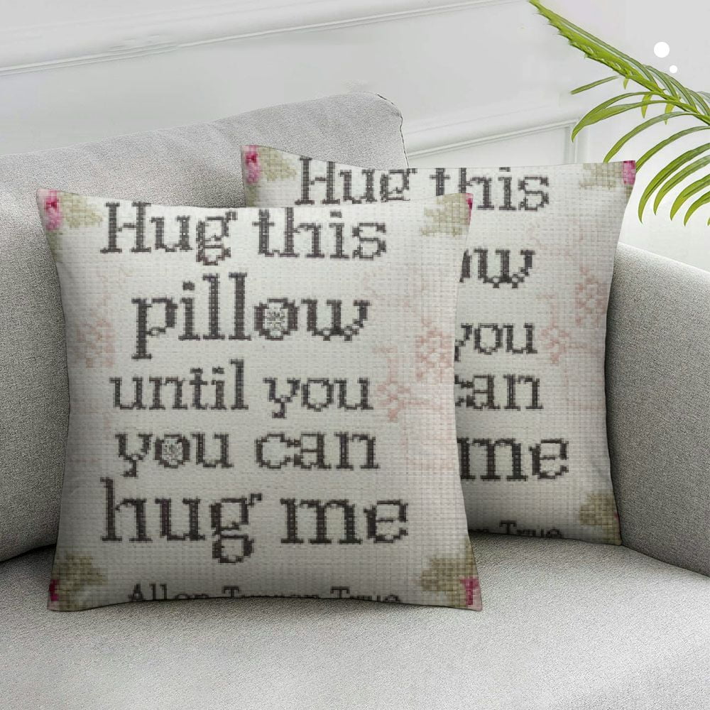 Nawypu Hug This Pillow Until You Can Hug Me Pillow Cover,Hug Me Throw ...