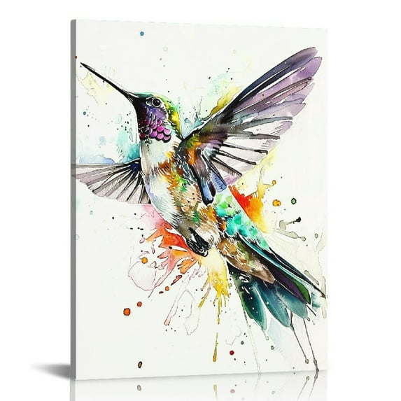Nawypu Hummingbird Wall Art Poster,Watercolor Hummingbird Decor Bird Art,Hummingbird Art Bird Pictures Wall Decor,Watercolor Bird Wall Decor,Bird Painting Hummingbird Print