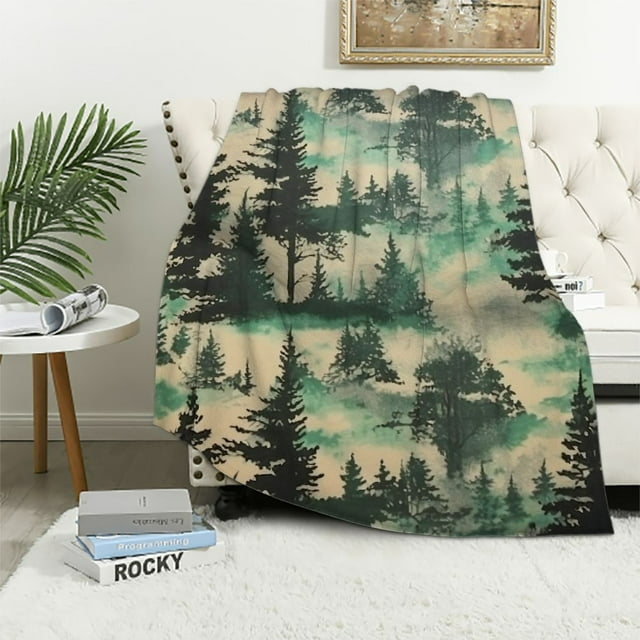 Nawypu Indigo Hill by HiEnd Accents Joshua Sherpa Throw Blankets