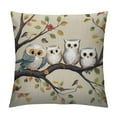 thumbnail image 1 of Nawypu  Ink Painting Watercolor Grey Lovely Owl Green Brown Branch Home Sofa Chair Bed Decoration Lumbar Pillowcase Decorative Throw Pillow Cover Case, 1 of 5